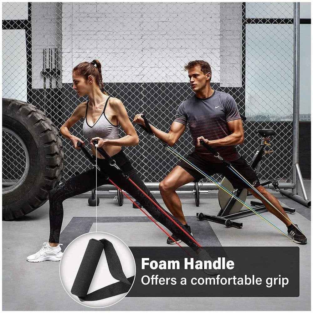 Exercise Band Set of 11 Pcs|جموعة أشرطة التمارين الرياضية من 11 قطعة