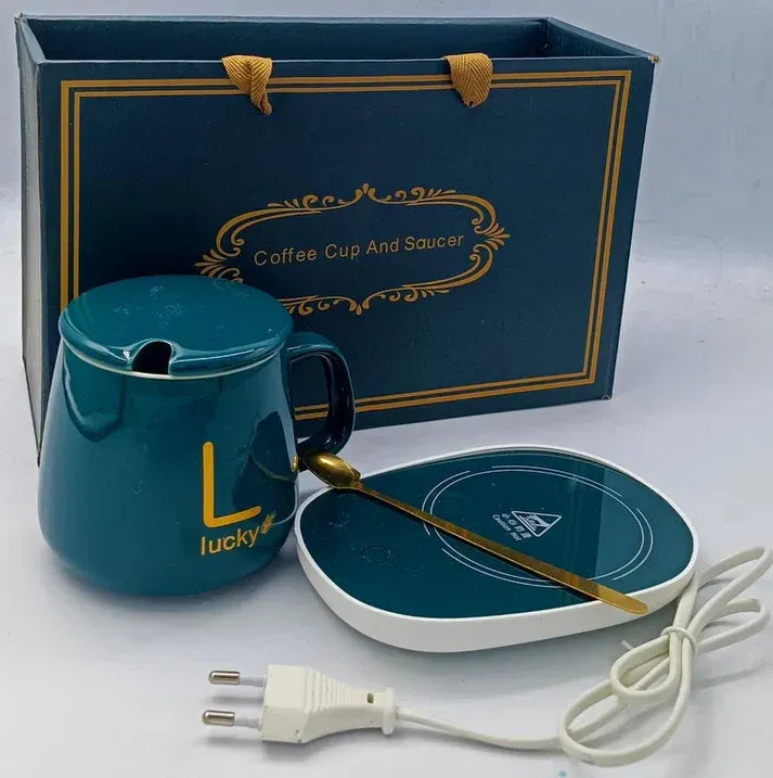 Electric Coffee Mug Warmer Set|مجموعة سخان أكواب القهوة الكهربائية