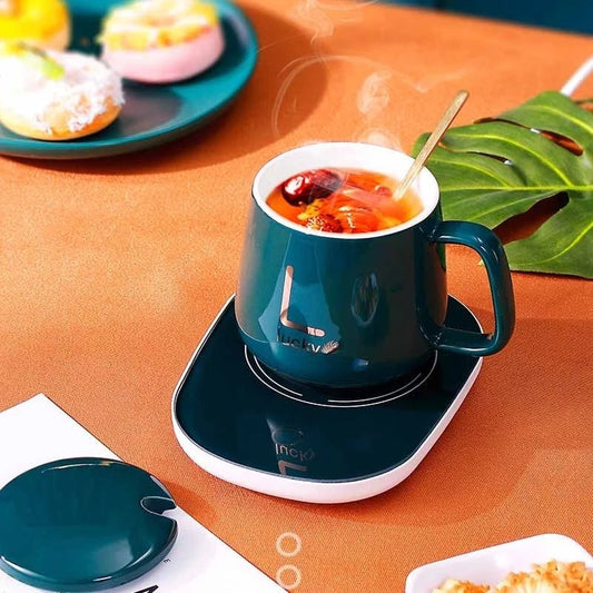 Electric Coffee Mug Warmer Set|مجموعة سخان أكواب القهوة الكهربائية