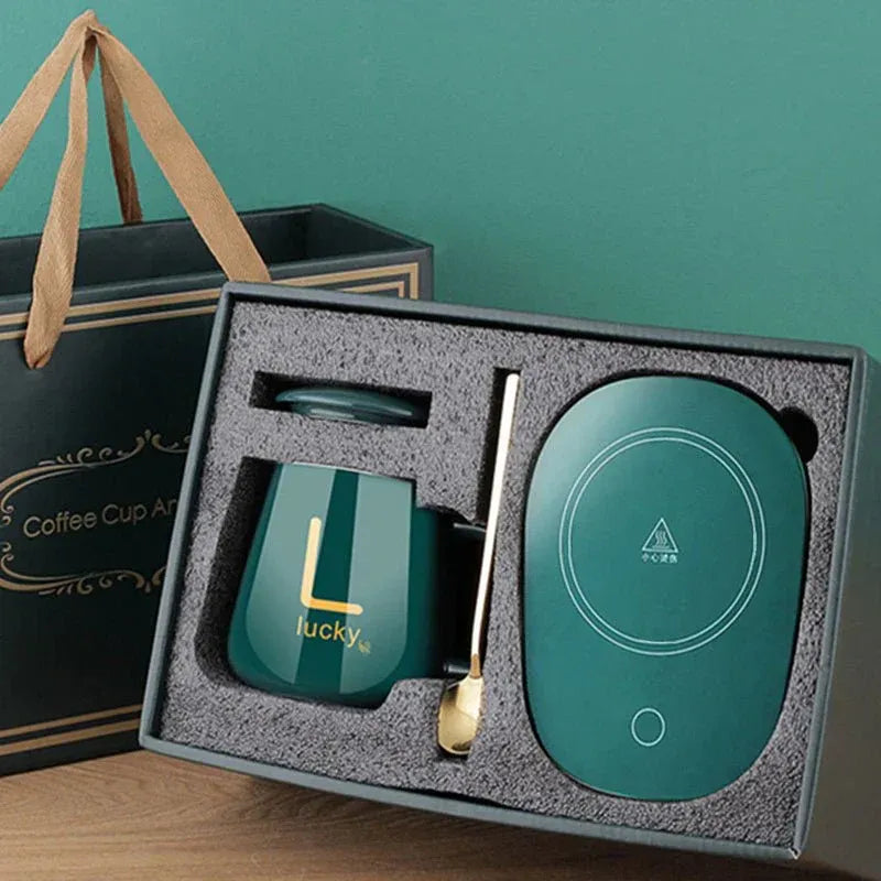 Electric Coffee Mug Warmer Set|مجموعة سخان أكواب القهوة الكهربائية