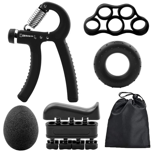 6 PCS Hand Grip Strengthener Kit|مجموعة تقوية قبضة اليد من 6 قطع